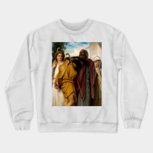 Tobias Saying Good-Bye To His Father by William-Adolphe Bouguereau Crewneck Sweatshirt